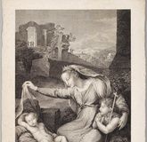 "Copper engraving by Filippo Shéri, 1805, after Raphael's painting, engraving by François-Robert Ingouf."