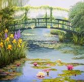 Monet's Bridge (my version). Canvas, oil.