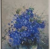 Forget-me-not oil, canvas.