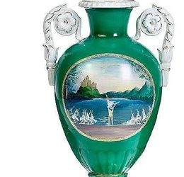 Russian porcelain vase with scene from "Swan Lake" and a portrait of P. I. Tchaikovsky. Signed G. Zaharov 1958, Dulevo Porcelain Manufactory, Moscow. H. 54 cm.