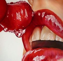 "Lips" acrylic, MDF.