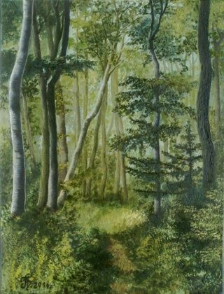 Forest Path Canvas, Oil
