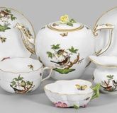 Tea set with "Rothschild Bird" decoration