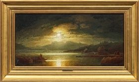 Художественная картина "Лунный свет над озером Химзее"