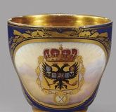 A porcelain cup with the Imperial eagle