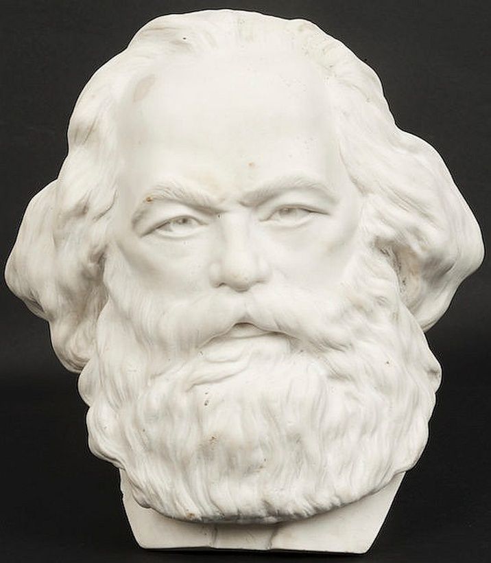 Bust «Carl Marx». State Porcelain factory. Author - V.V.Kuznetsov. 1918.