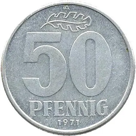 50 пфеннигов 1971, A [Германия / ГДР]
