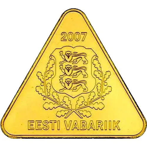 100 крон 2007, 15 лет эстонской кроне [Эстония] Proof