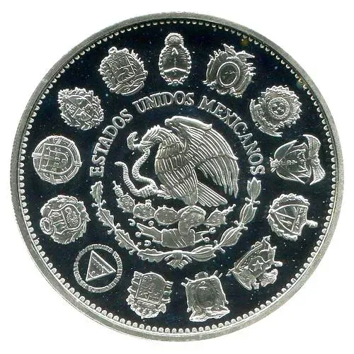 100 песо 1991, Иберо-Америка - Встреча двух миров [Мексика] Proof