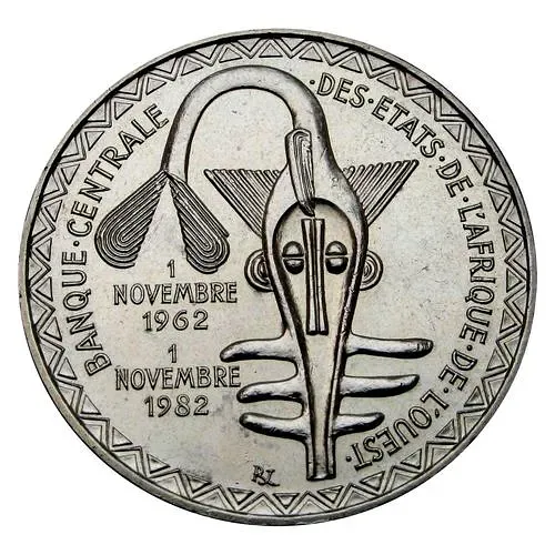 5000 франков 1982, 20 лет валютному союзу [Западная Африка (BCEAO)]