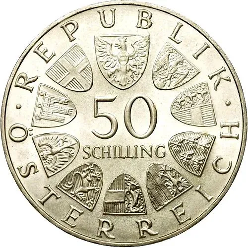 50 шиллингов 1970, Реннер [Австрия]