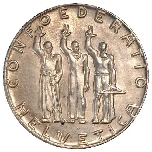 5 франков 1941, 650 лет Швейцарской Конфедерации [Швейцария]