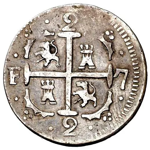 2 реала 1819, роялисты [Венесуэла / Провинции Венесуэлы]