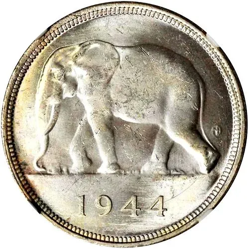 50 франков 1944 [Демократическая Республика Конго / Бельгийское Конго]