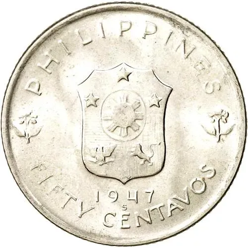 50 Centavos 1947, General Douglas MacArthur [Philippines]