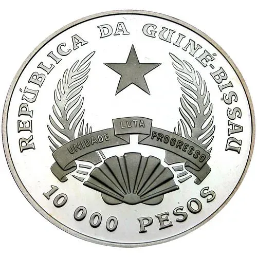 10000 песо 1991, 545 лет Открытию Гвинеи-Бисау [Гвинея-Бисау / Гвинея] Proof