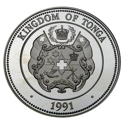 1 паанга 1991, птицы [Тонга] Proof