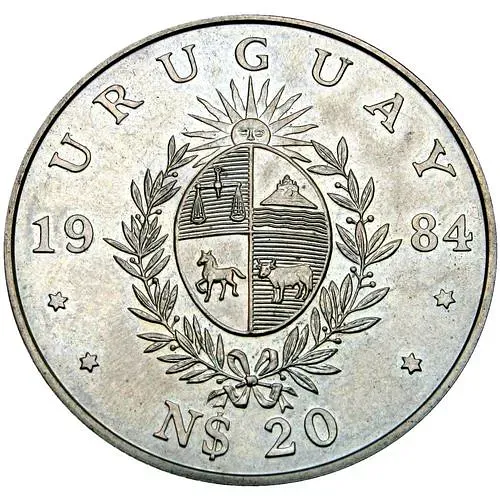 20 новых песо 1984, Всемирная конференция по рыболовству [Уругвай]