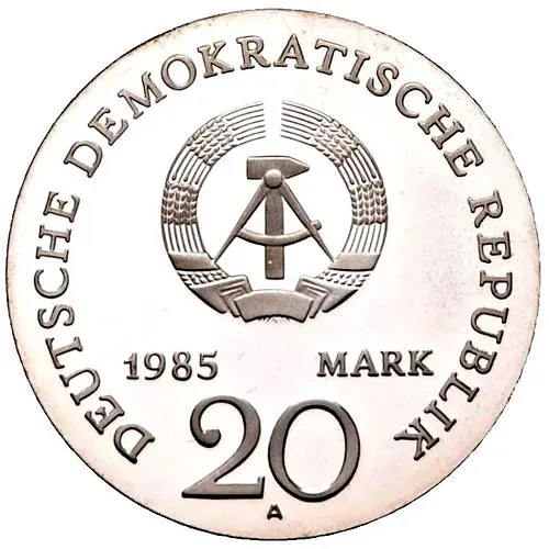 20 марок 1985, 125 лет со дня смерти Эрнста Морица Арндта [Германия / ГДР]