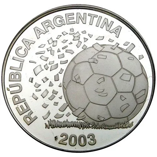 5 песо 2003, - XVIII Чемпионат мира по футболу в Германии 2006 [Аргентина] Proof