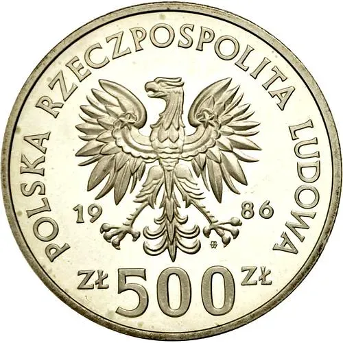 500 злотых 1986, Локетек [Польша] Proof