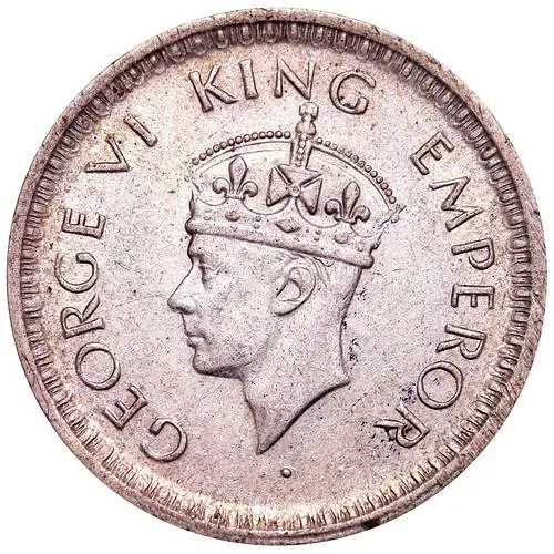 1 рупия 1944, L, знак монетного двора: "L" - Лахор [Индия / Британская Индия]