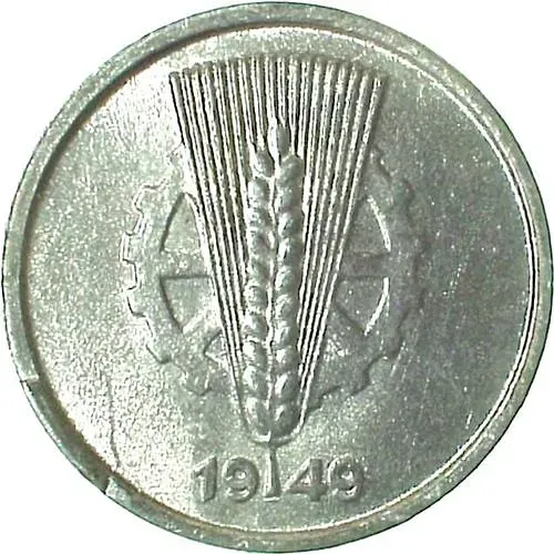 5 пфеннигов 1949, А [Германия / ГДР]