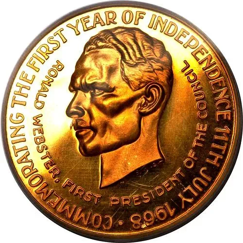 200 Dollars 1968, 1st Anniversary of Independence [Anguilla] Proof