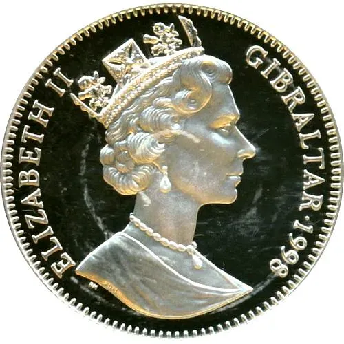 1 крона 1998, викинги [Гибралтар] Proof