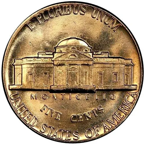 5 центов 1972, D, Томас Джефферсон [США]