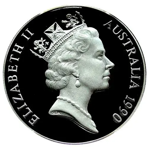 10 долларов 1990, Какаду [Австралия] Proof