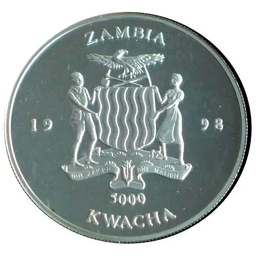 5000 квач 1998, 50 лет Всемирной организации здравоохранения [Замбия] Proof