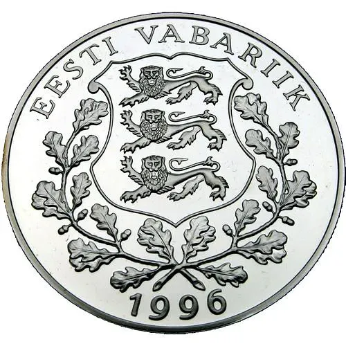 100 крон 1996, 100 лет Олимпийским играм [Эстония] Proof
