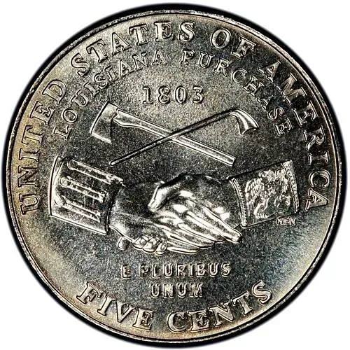 5 центов 2004, P, покупка Луизианы [США]