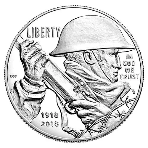 1 доллар 2018, P, Первая мировая [США]