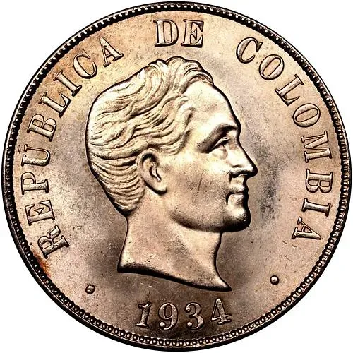 50 сентаво 1934 [Колумбия]