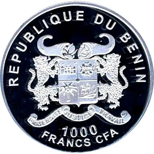 1000 франков 2014, лошадь [Бенин] Proof