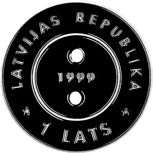 1 лат 1999, Миллениум [Латвия] Proof