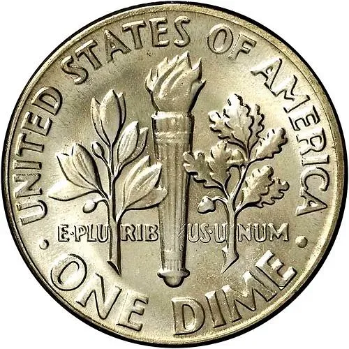 10 Cents 1975, D, Mint Mark "D" - Denver [USA]