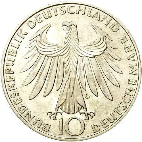 10 марок 1972, G, спортсмены [Германия / ФРГ]