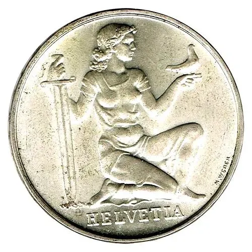 5 франков 1936, Фонд вооружения Конфедерации [Швейцария]