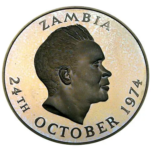 1 квача 1974, 10 лет независимости [Замбия] Proof