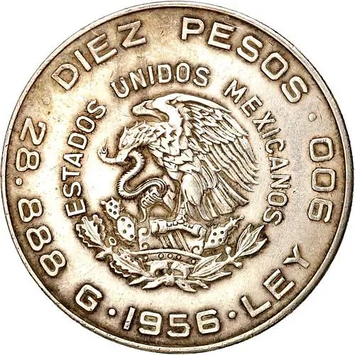 5 песо 1956 [Мексика]