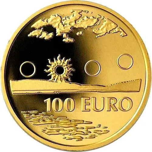 100 евро 2002, полярный день [Финляндия] Proof