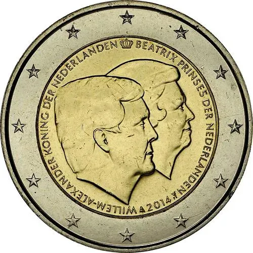 2 евро 2014, Виллем-Александр и Беатрикс Нидерланды [Нидерланды]