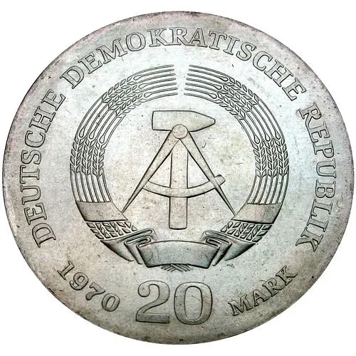 20 марок 1970, 150 лет со дня рождения Фридриха Энгельса [Германия / ГДР]