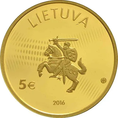 5 евро 2016, физика [Литва] Proof