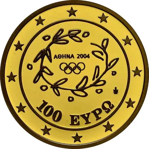 100 евро 2004, академия [Греция] Proof