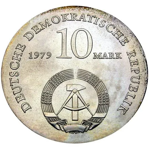 10 марок 1979, 175 лет со дня рождения Людвига Фейербаха [Германия / ГДР]