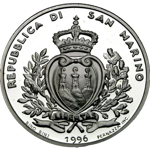 5000 лир 1996, Животный мир в опасности [Сан-Марино] Proof